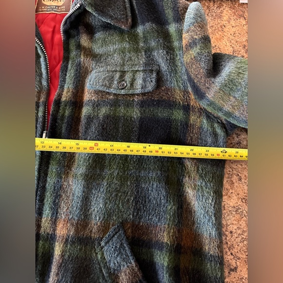 VTG H.W.Carter & Sons Men’s Heavy Wool Plaid Hunting/Chore Jacket,1960’s-70’s, L - Picture 13 of 16
